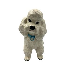 White porcelain Poodle coin bank